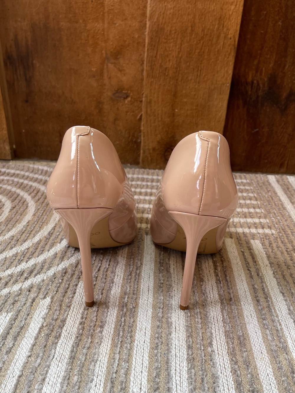 Aldo Stessty2.0 Nude Patent Pointed-Toe Stiletto Heels - Picture 4 of 10